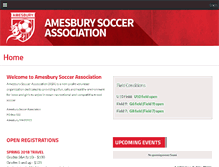 Tablet Screenshot of amesburysoccer.com